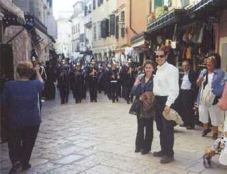 Yiannis, Olga and a big band in Corfu - Greece